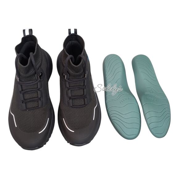 Vessi Stormburst Womens 9 Waterproof Space Black High Top Knit Sneaker Boot - Picture 10 of 13